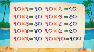 Table of 10 in Gujarati | 10 ગુજરાતી ઘડિયા | Multiplication Tables Gujarati | Pre School Learning