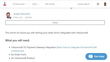 Infusionsoft Order Form Testing