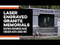 Laser Engraving Black Granite Memorials in 2021