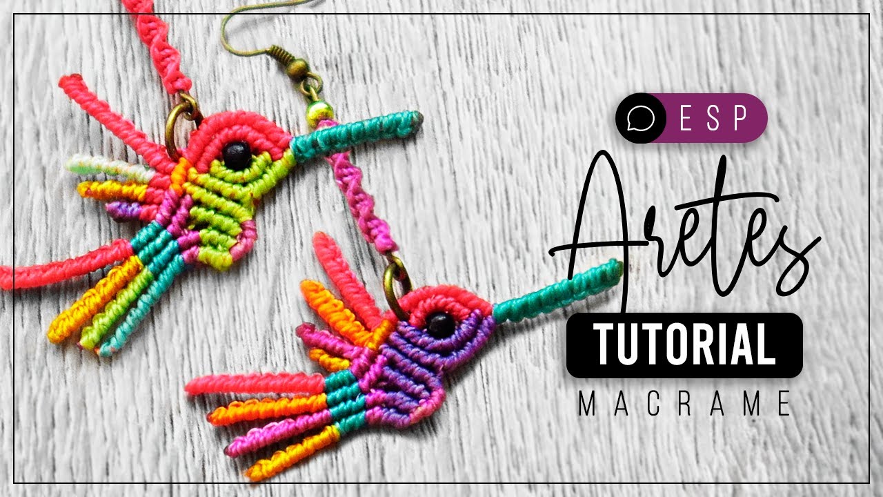 Aros Colibrí Reciclados » 🌈 tutorial | como hacer aros de hilo | diy ● Earrings #180