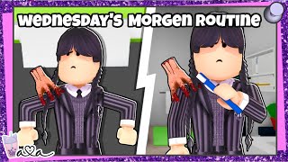 Wednesday Addams Morgen Routine in Brookhaven! Roblox Roleplay 💜 Alles Ava Gaming
