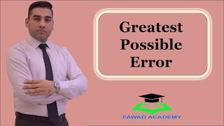 Greatest possible percent error | Algebra1