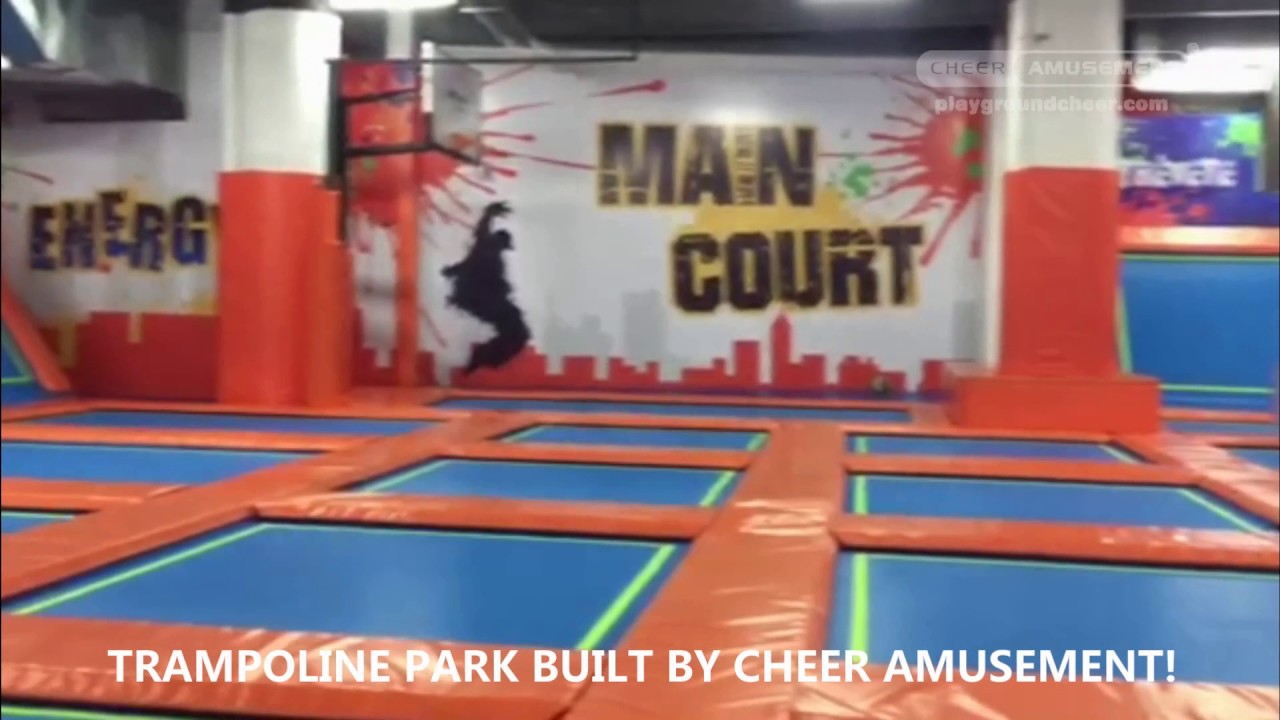 TRAMPOLINE PARK BUILT AND MANUFACTURED by CHEER AMUSEMENT 2017 NEW - YouTube