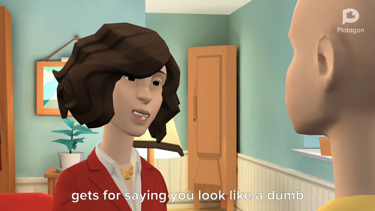 Caillou waxes Angelica’s eyebrows and gets ungrounded