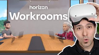 WORKROOMS FOR QUEST 2 IS AMAZING - Work & Collaborate In VR with Horizon Workrooms!