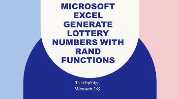 Create Random Lottery Numbers with Microsoft Excel