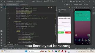 Halaman Layout Form Input Data Pengguna di Android Studio menggunakan LinearLayout.