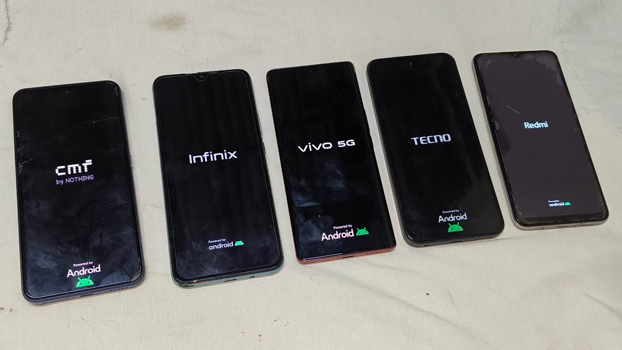 Nothing Phone vs Infinix Hot vs Vivo V29 vs Tecno Spark vs Redmi Note 8 Reboot Speed Test