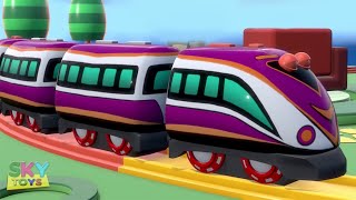 TRAINS for Kids Choo Choo Train - Chu Chu Train Cartoon Video for Toddlers - SKY TOYS