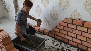 thi công xây tường gạch lớn nhỏ #775 How to build a house wall builder
