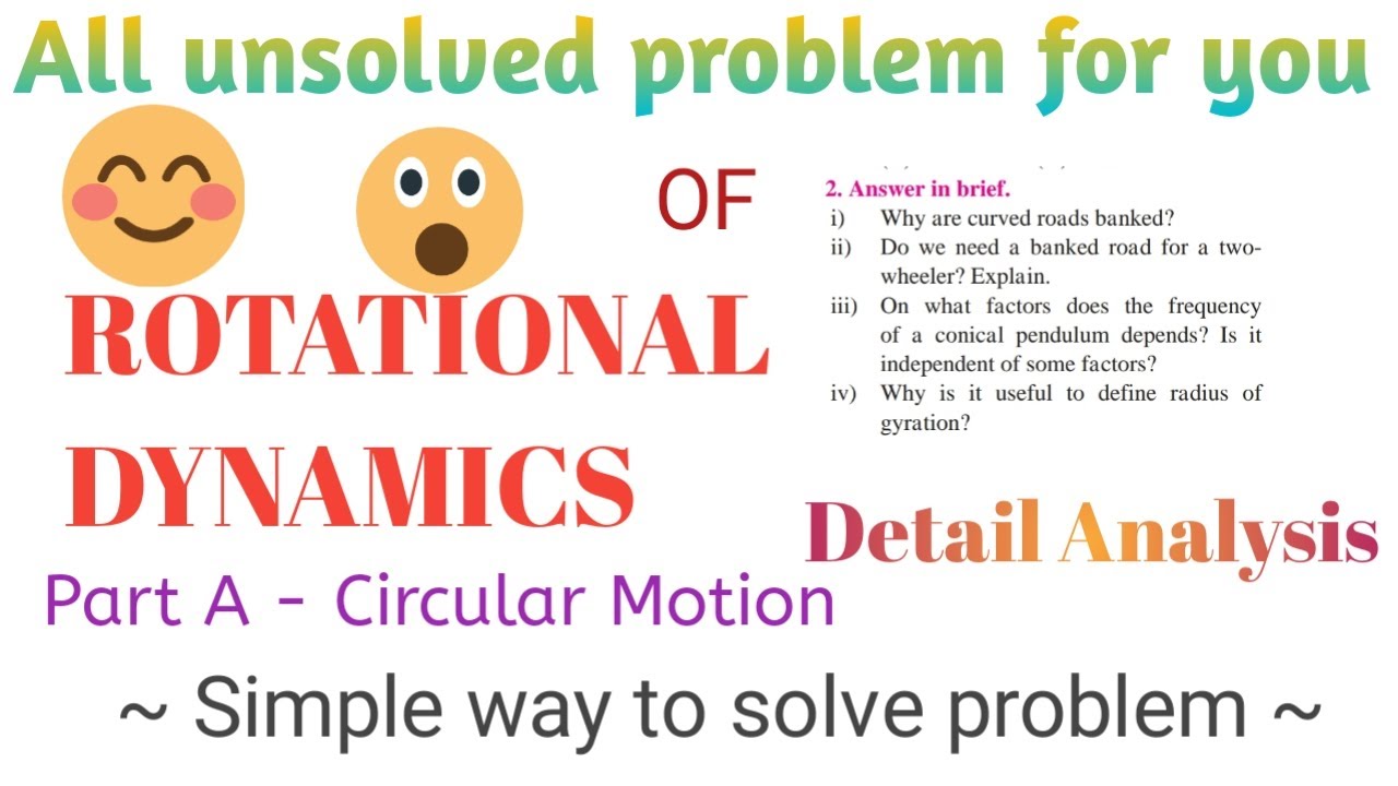 ROTATIONAL DYNAMICS -20 !!! 12 CLASS !!! - ROTATIONAL DYNAMICS EXERCISE