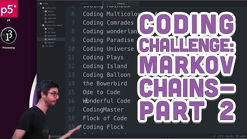 Coding Challenge #42: Markov Chains - Part 2