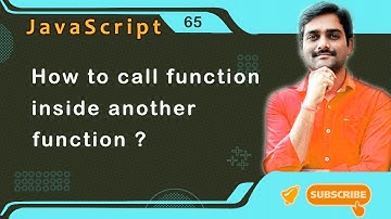 How to call function inside another function - JavaScript Tutorial 65 🚀