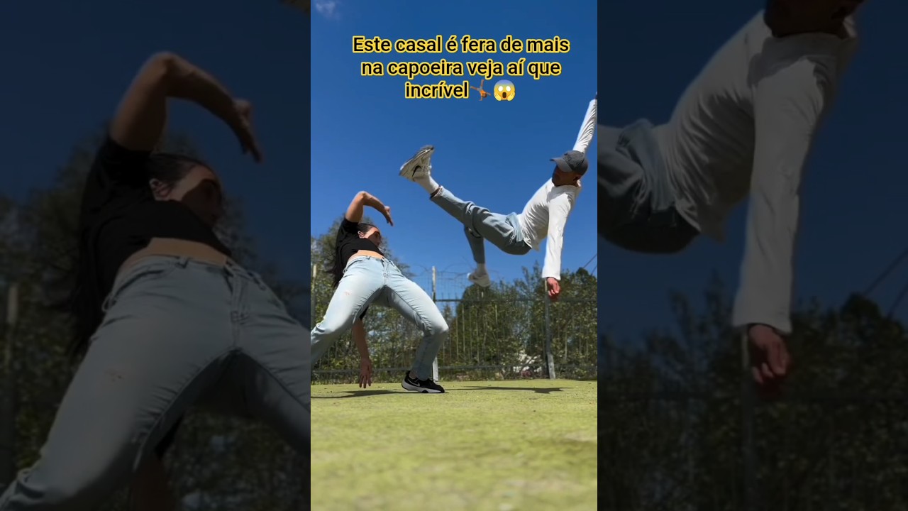 casal de capoeiristas incrível 🤸🏾😱💥