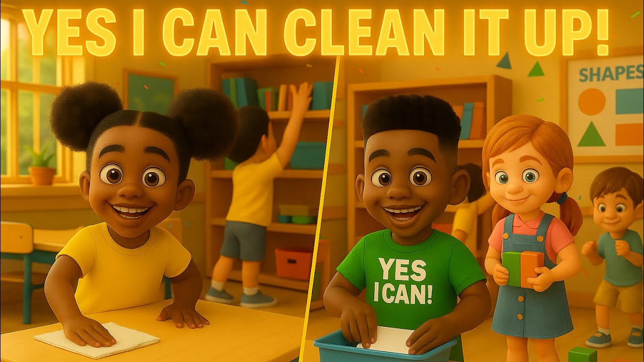 Let’s Clean Together! | The Clean It Up Song | Yes I Can! Kids Music ...