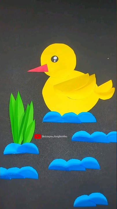 kreasi kolase bebek dari kertas origami #feedshorts #yearofyou #handmade