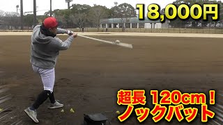 世界一高級なノックバット18,000円。でも120cm…打てるわけない。