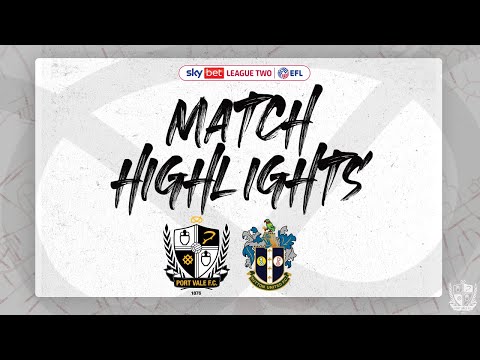 Port Vale Sutton Goals And Highlights