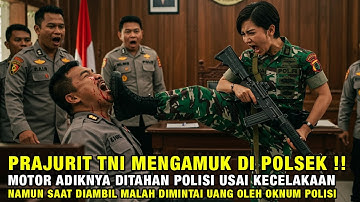 PRAJURIT TNI MENGAMUK DI POLSEK‼️OKNUM POLISI MEMALAK ADIKNYA SAAT MENGAMBIL MOTORNYA‼️