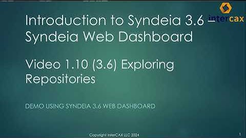 Exploring Repositories  | Video 1.10 | Syndeia Web Dashboard | Syndeia 3.6