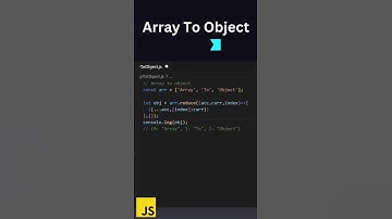 Convert Array To JSON Object | #javascript #shorts #coding