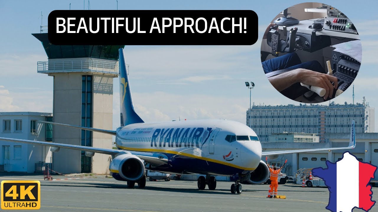 MSFS 2020 | PMDG 737 800 | GSX Pro | LANDING IN La Rochelle | Full ATC ...