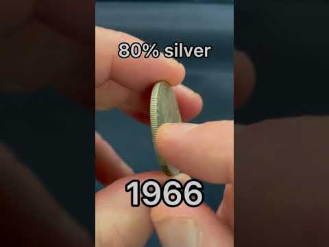 Silver 1966 Round Fifty Cent Coin - Australian