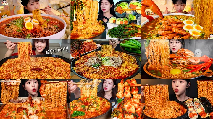 THE BEST OF SPICY NOODLES SOUP 🍜🥵 KOREAN SPICY RAMEN NOODLES EATING SHOW REAL SOUND SATISFYING ASMR