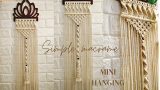 مكرميه جدارية معلقة صغيرة . سهله أنيقة 🌹/Haw to make asmall wall hanging macrame?Veggoppheng i språk