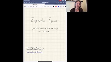 Chris Manon, Spaces of Eigenvalues, 2020.09.01