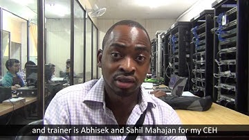 Mr. Babatunde from Nigeria after CCNA and Ethical Hacking CEH course Training