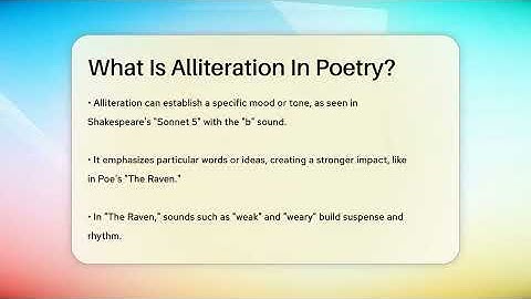 What Is Alliteration In Poetry? - Tales And Texts