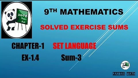 Samacheer 9th Std Maths|| CH-1|| SET LANGUAGE || EX:1.4|| SUM-3|| (T.N)2020|| In Tamil