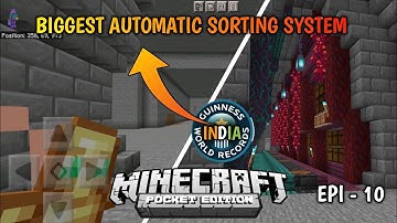 BIGGEST AUTOMATIC SORTING SYSTEM MINECRAFT BEDROCK || RIONICK GAMING || EPI - 10 @MYRO