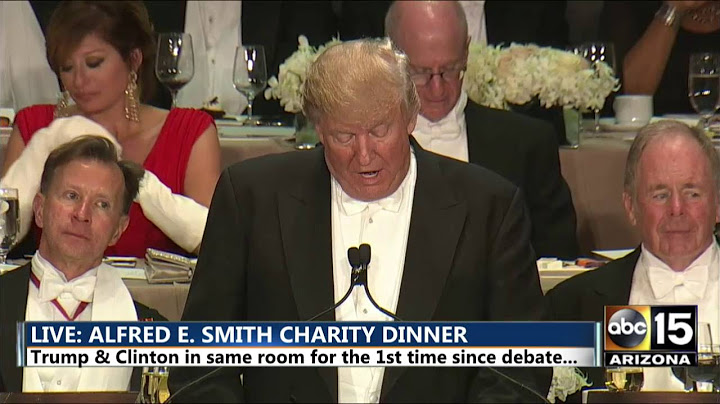 Donald Trump: Hillary Clinton said 'Pardon Me' - Alfred E. Smith dinner
