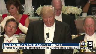 Donald Trump: Hillary Clinton said 'Pardon Me'  Alfred E. Smith dinner
