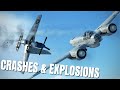 Satisfying Airplane Crashes & Explosions! V132 | IL-2 Sturmovik Flight Sim Crashes