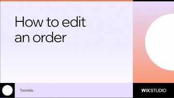 How to edit an order in an online store on Wix Studio