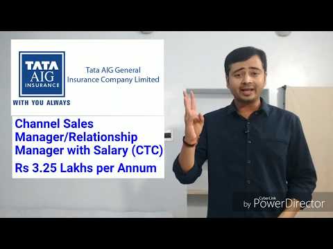 TATA AIG Jobs- Channel Sales Manager नौकरी एव प्रशिक्षण Insurance Company