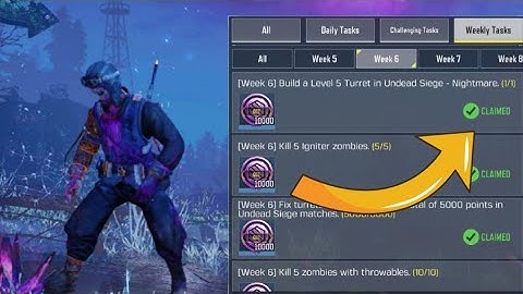 COD Mobile Zombies Build a Level 5 Turret in Undead Siege - Nightmare Task Complete