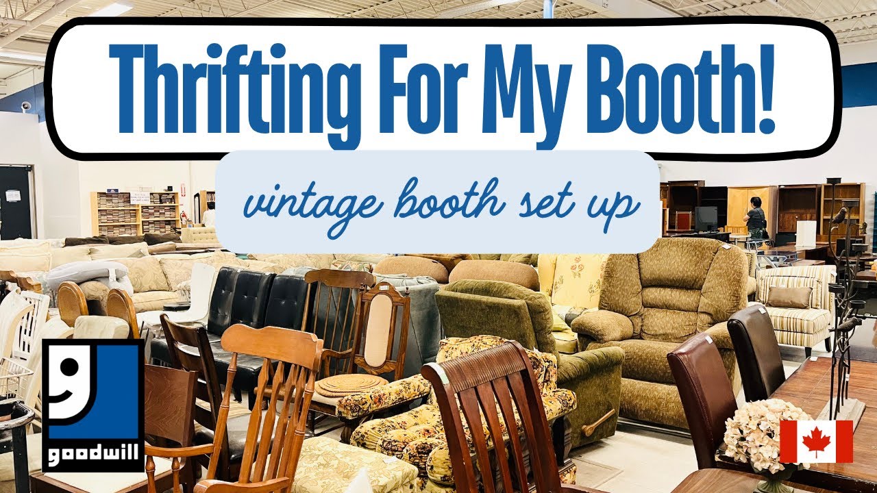 I Got a Booth! | Thrifting for Vintage Furniture & Home Decor | Goodwill | Antique Mall Booth Set Up