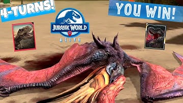 NEW PTERANOKYRIE APEX RAID BOSS DEFEATED by REXY & MORTEM!! (4 TURNS) Jurassic World Alive 2.17