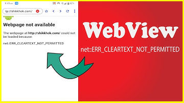 net ERR_CLEARTEXT_NOT_PERMITTED in android webview