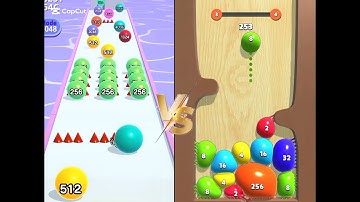 Ball merge 2048 v/s ball run 2048 android and ios gameplay brain teaser game