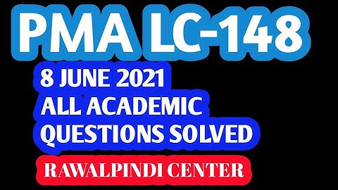 || PMA LC-148 || | RAWALPINDI CENTER | | 8 June 2021 | ARMY INITIAL TEST |