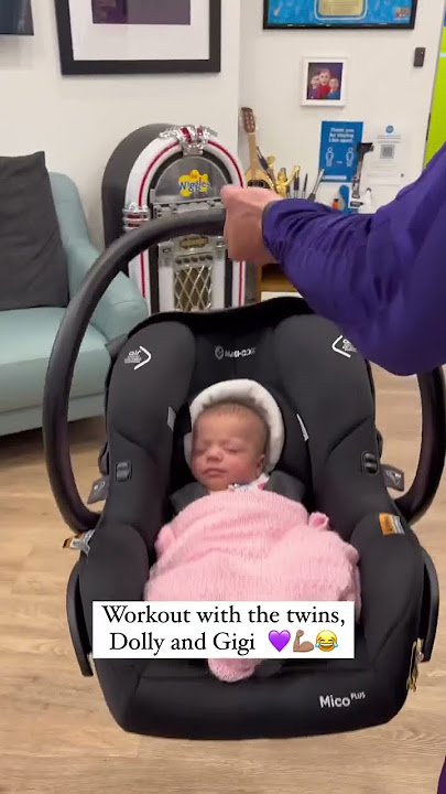 John Wiggle’s always got time for a quick workout 🏋️ #baby #twins #purplewiggle