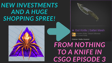 GOING FROM NOTHING To A KNIFE In CSGO 2020 WITH FREE CSGO SKINS Episode 3: Shopping Time!