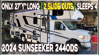 2 Slide Outs under 28' 2024 Sunseeker 2440DS Class C Motorhome by Forestriver at Couchs RV Nation