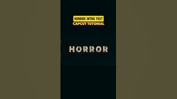 HORROR INTRO TUTORIAL | CAPCUT TUTORIAL | #shorts #tutorial #edit #trending