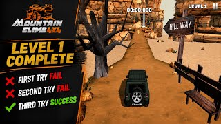 Mountain Climb 4x4 – Level 1 Complete | First Try Fail, Second Try Fail, Third Try Success! screenshot 5